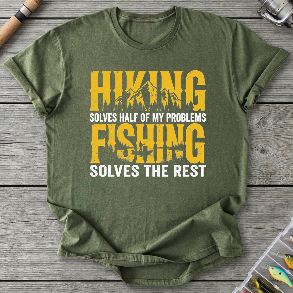 Hiking & Fishing T-Shirt — Military Green | River Giants Club