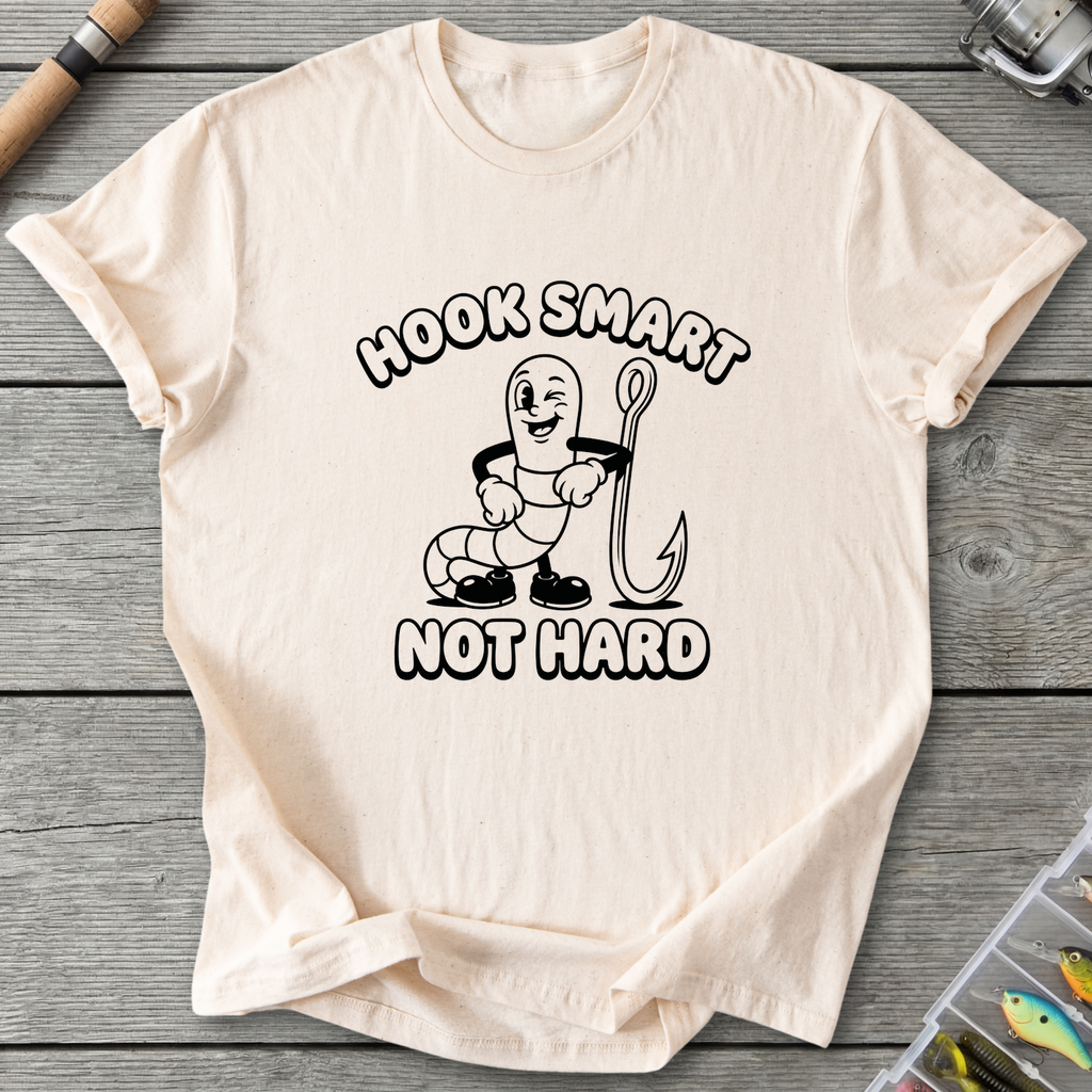 Hook Smart Not Hard T-Shirt — Natural | River Giants Club