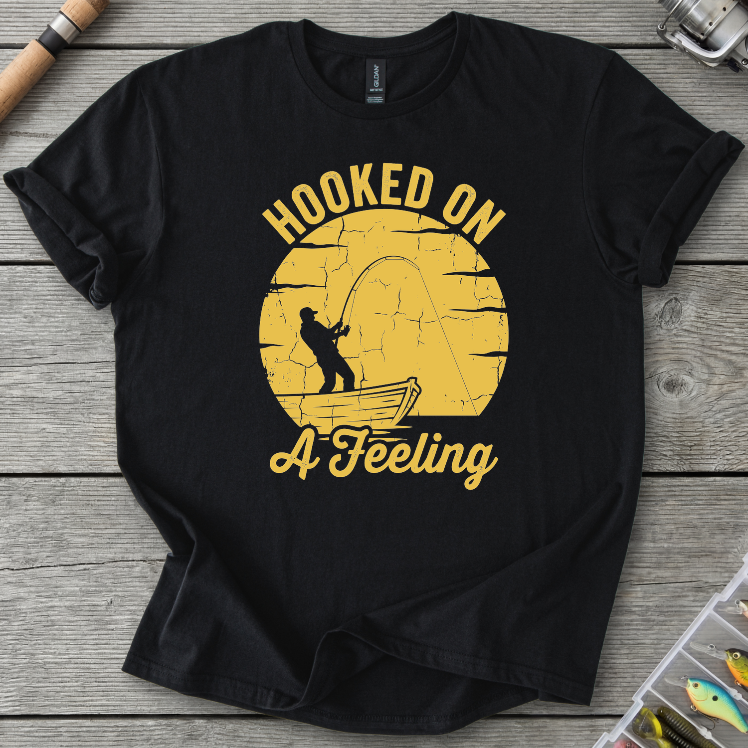 Hooked on a Feeling T-Shirt — Black | River Giants Club