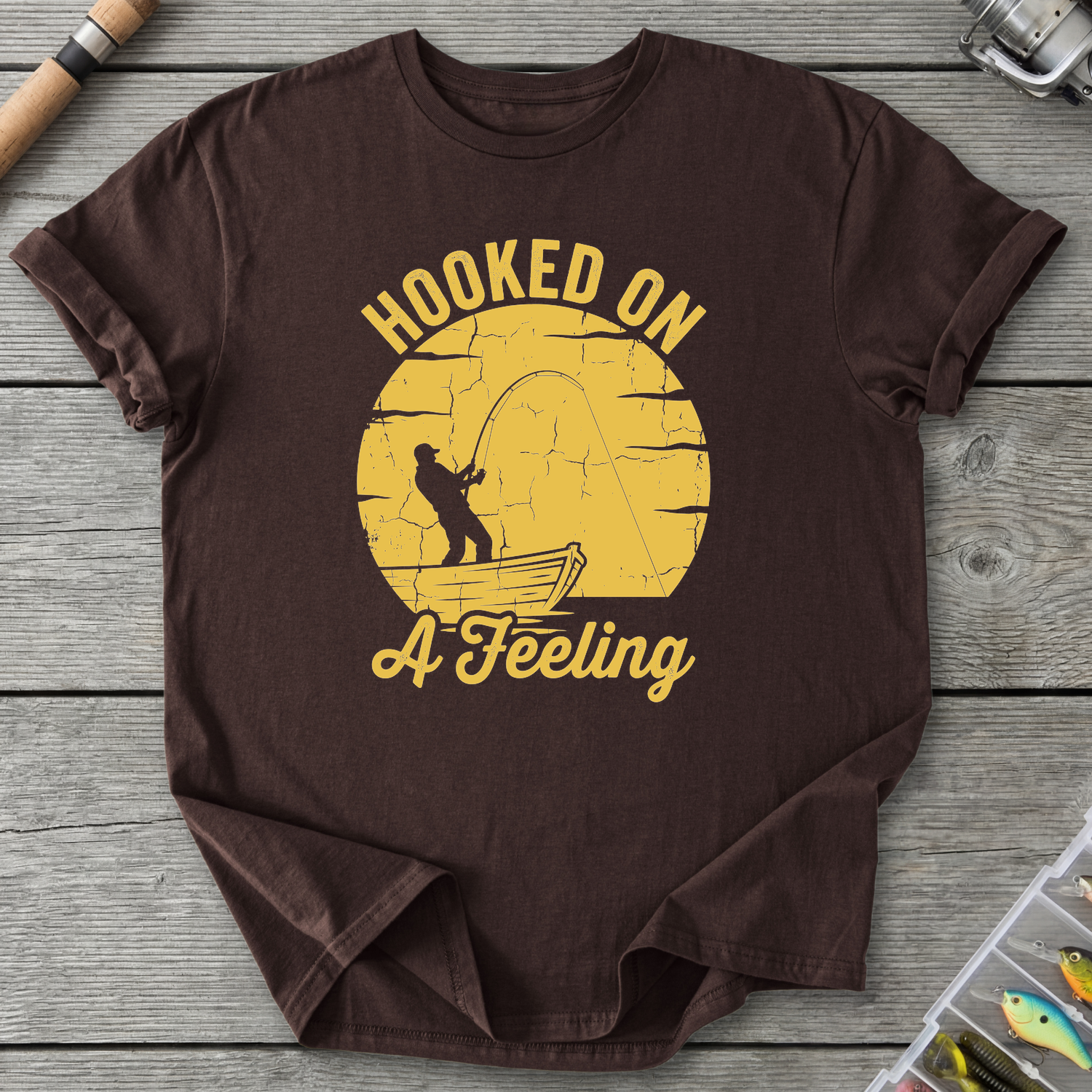 Hooked on a Feeling T-Shirt — Dark Chocolate | River Giants Club