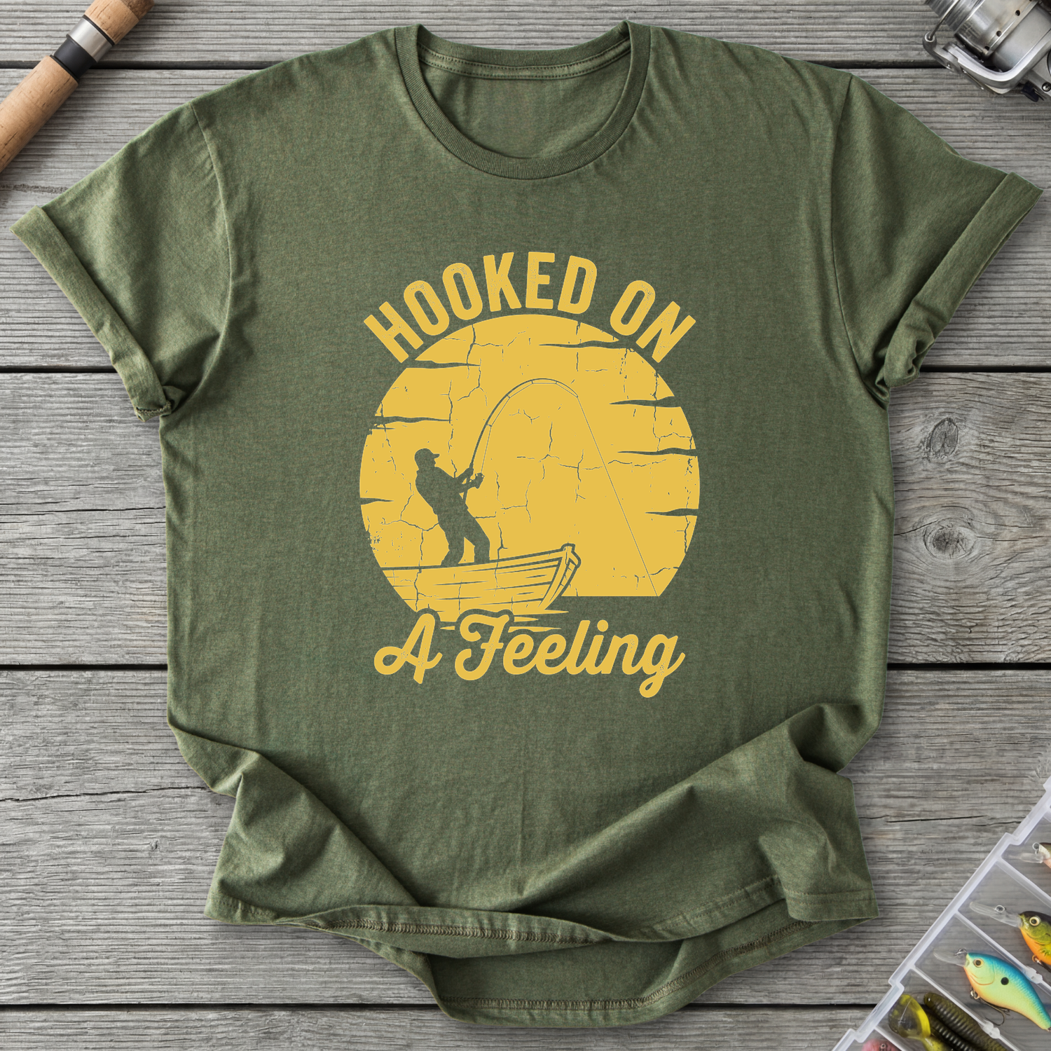 Hooked on a Feeling T-Shirt — Military Green | River Giants Club