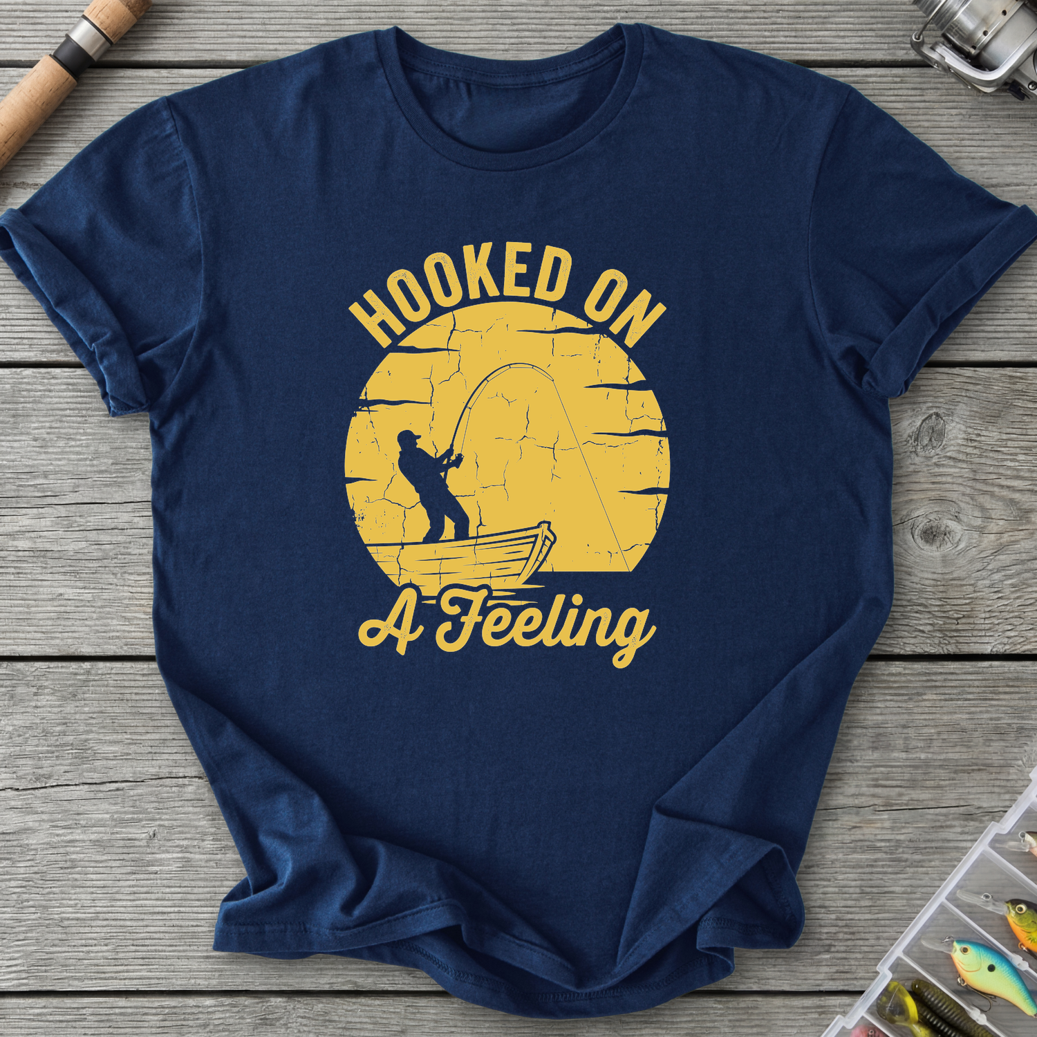 Hooked on a Feeling T-Shirt — Navy | River Giants Club