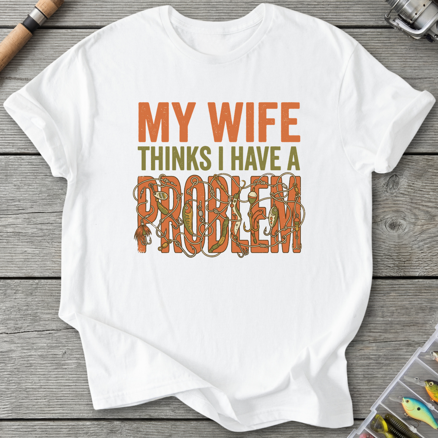 I Have a Problem T-Shirt — White | River Giants Club