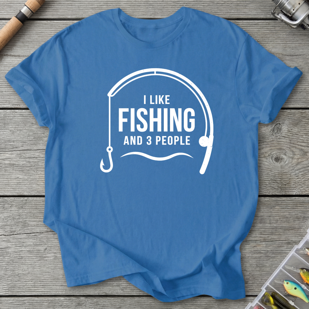 I Like Fishing and 3 People T-Shirt — Iris | River Giants Club