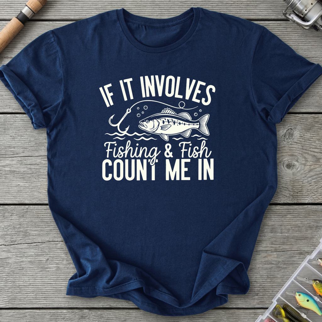If It Involves Fishing T-Shirt — Navy | River Giants Club