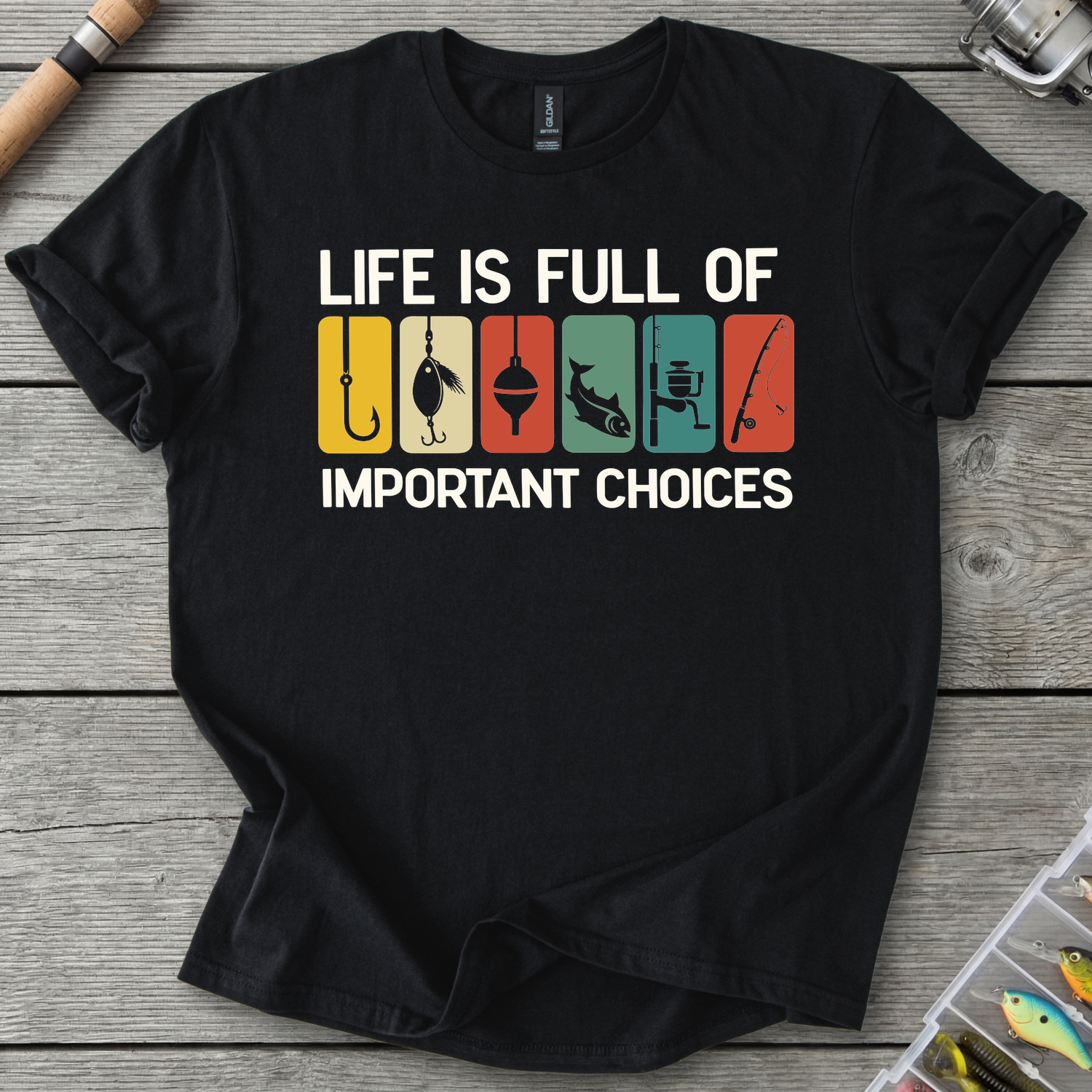 Important Choices T-Shirt — Black | River Giants Club