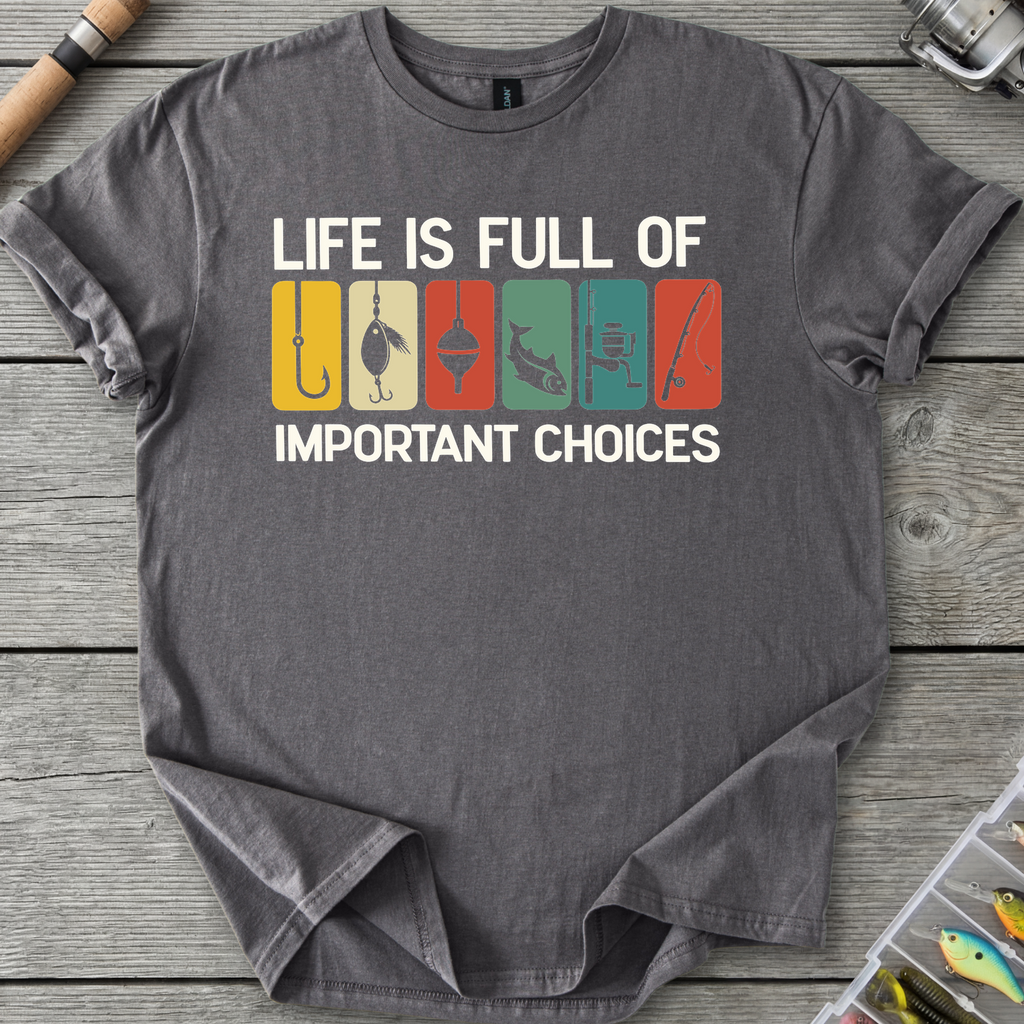 Important Choices T-Shirt — Charcoal | River Giants Club