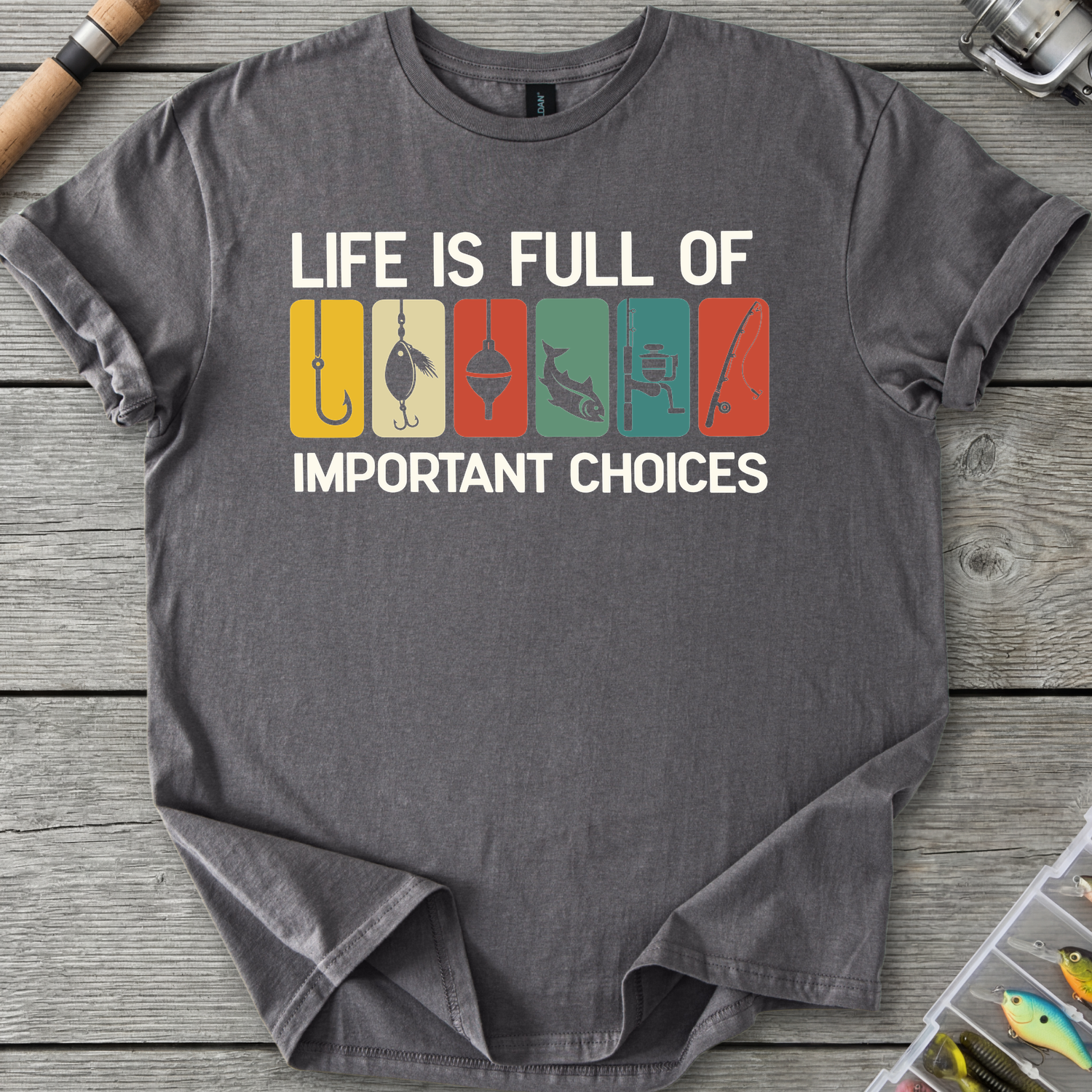 Important Choices T-Shirt — Charcoal | River Giants Club