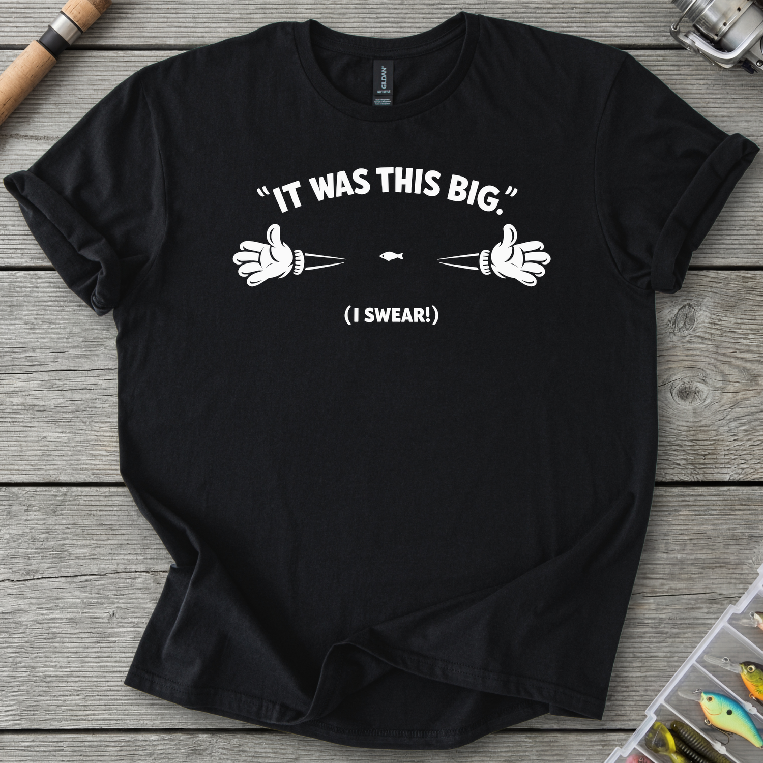 It Was This Big T-Shirt — Black | River Giants Club