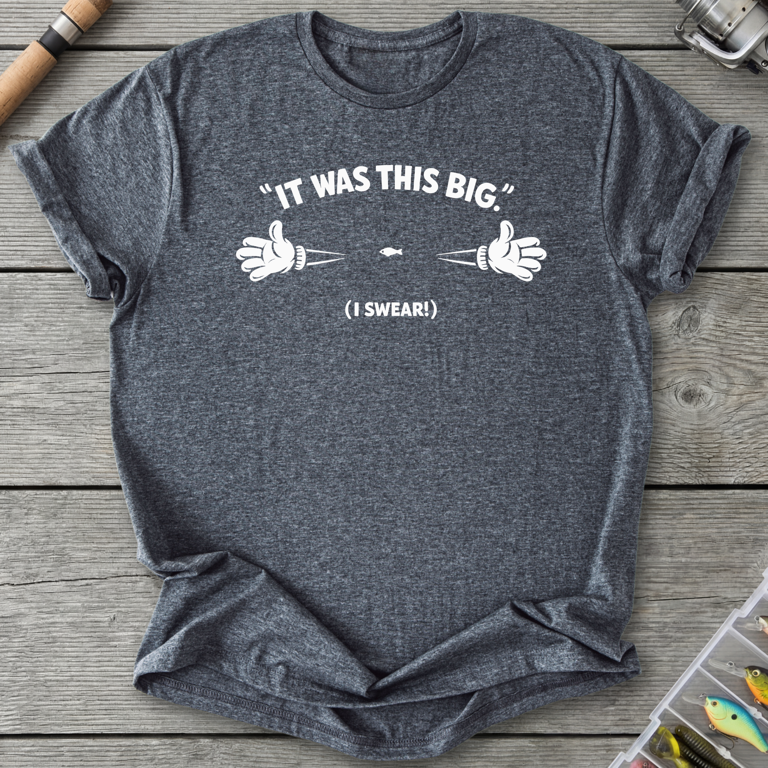 It Was This Big T-Shirt — Dark Heather | River Giants Club
