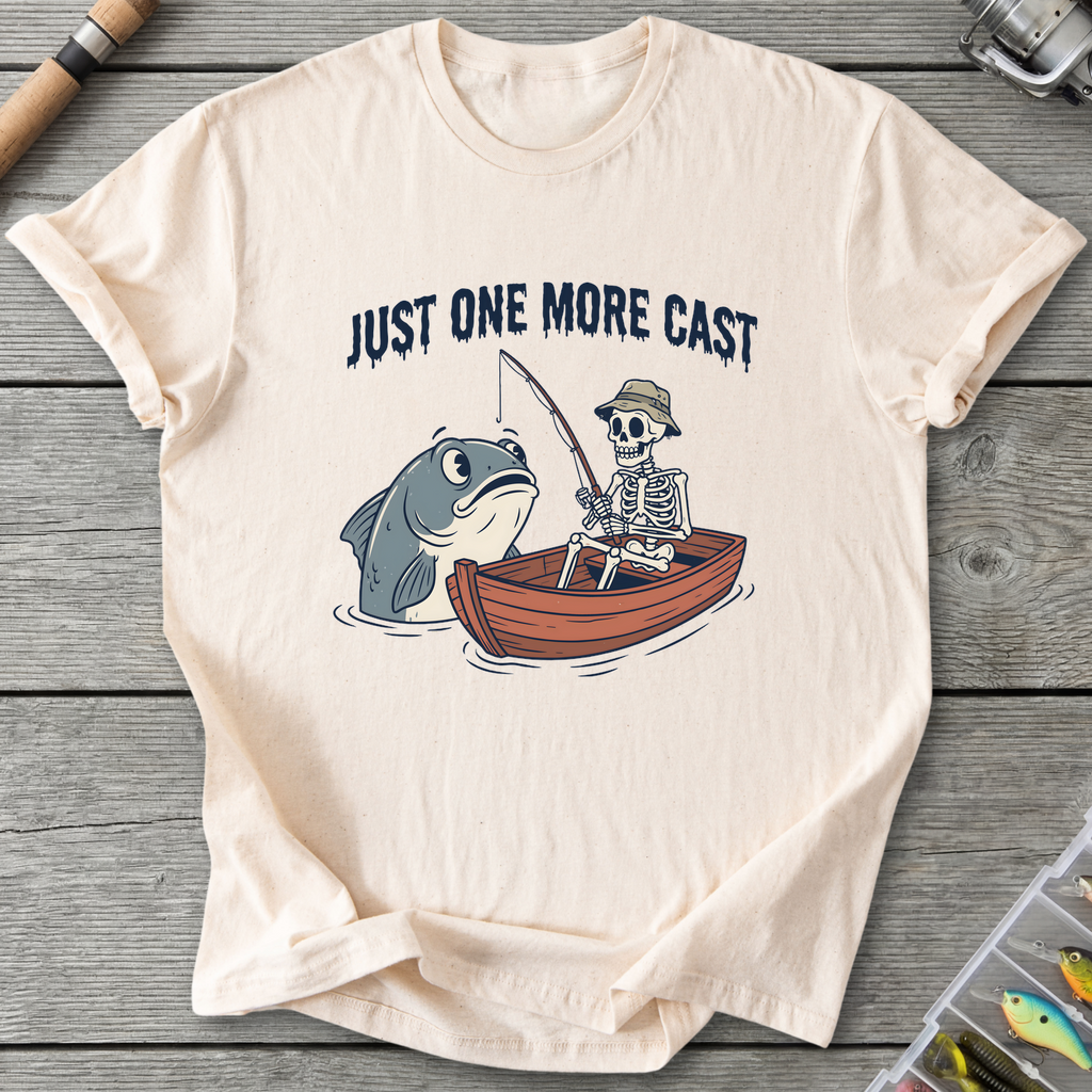 Just One More Cast Angler T-Shirt — Natural | River Giants Club