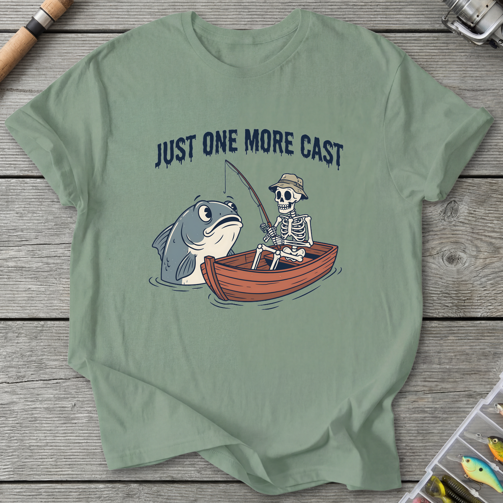 Just One More Cast Angler T-Shirt — Sage | River Giants Club