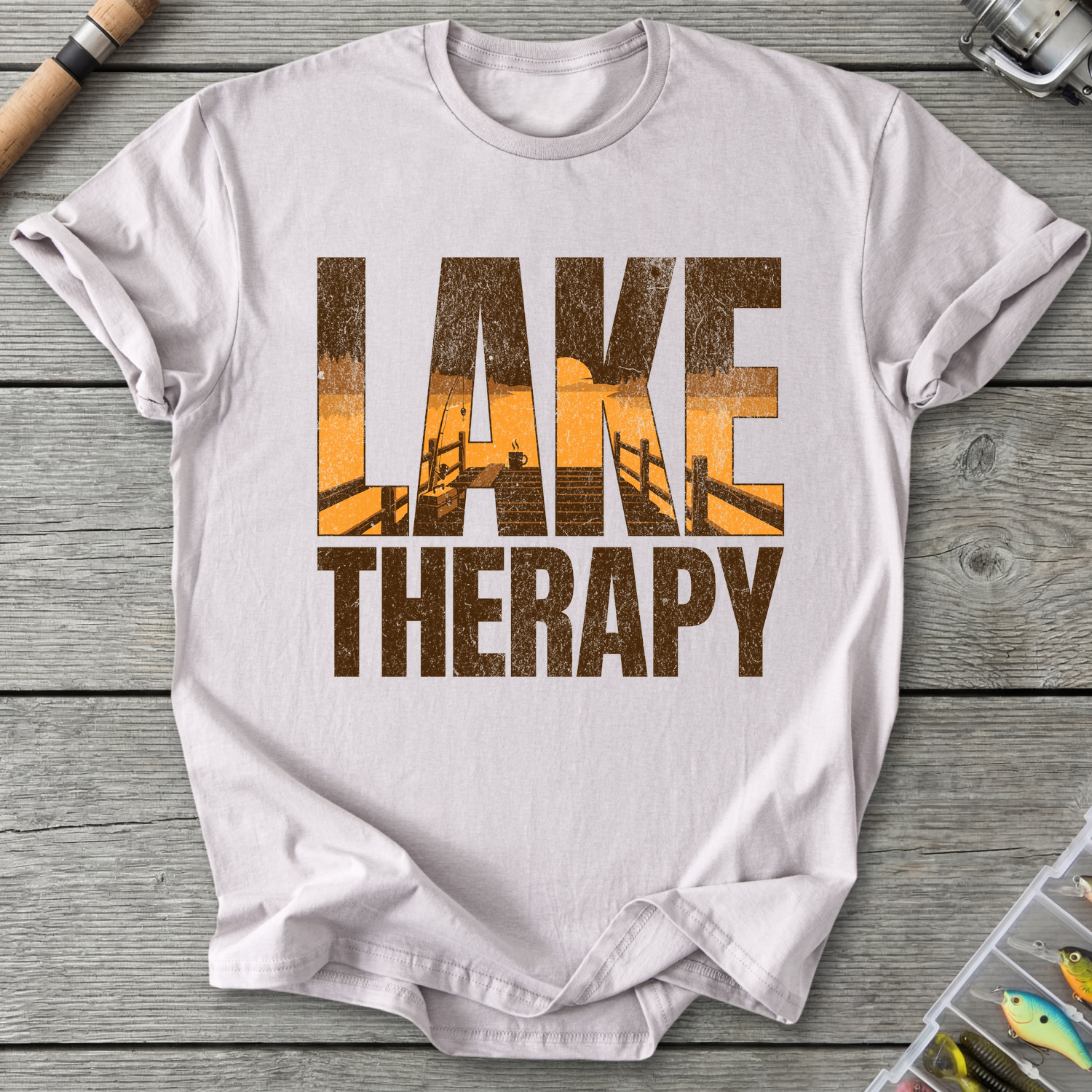 Lake Therapy T‑Shirt — Ice Grey | River Giants Club