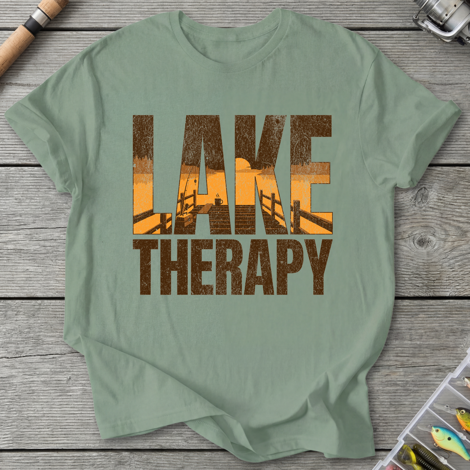 Lake Therapy T‑Shirt — Sage | River Giants Club