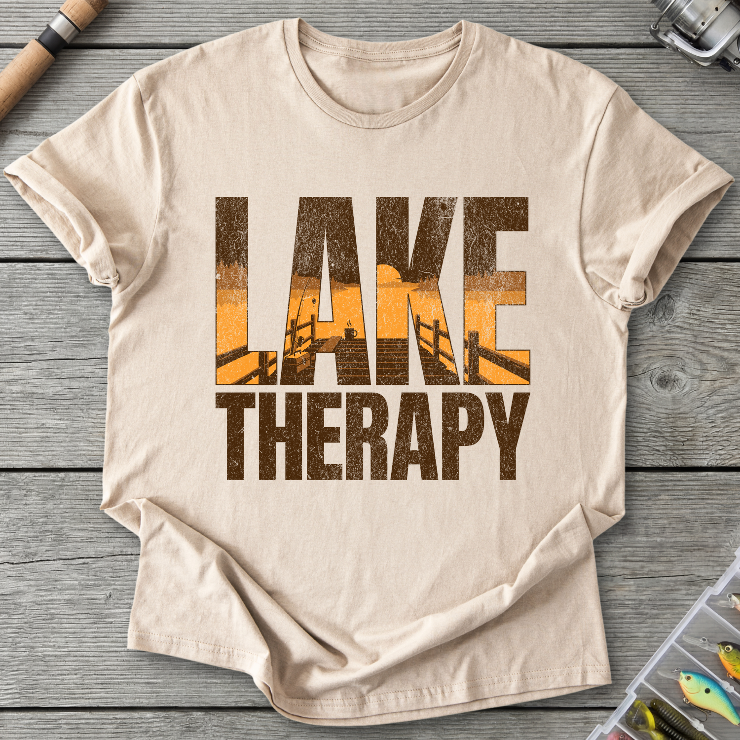 Lake Therapy T‑Shirt — Sand | River Giants Club