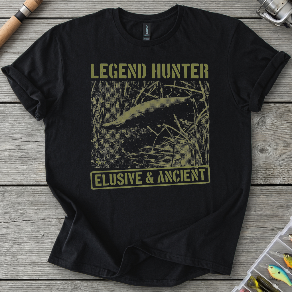 Legend Hunter Fishing T-Shirt — Black | River Giants Club