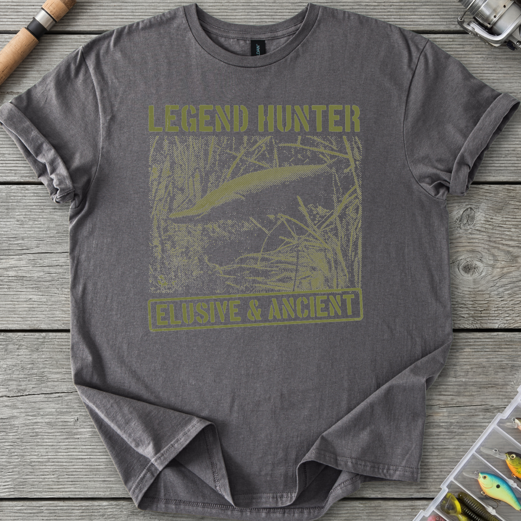 Legend Hunter Fishing T-Shirt — Charcoal | River Giants Club