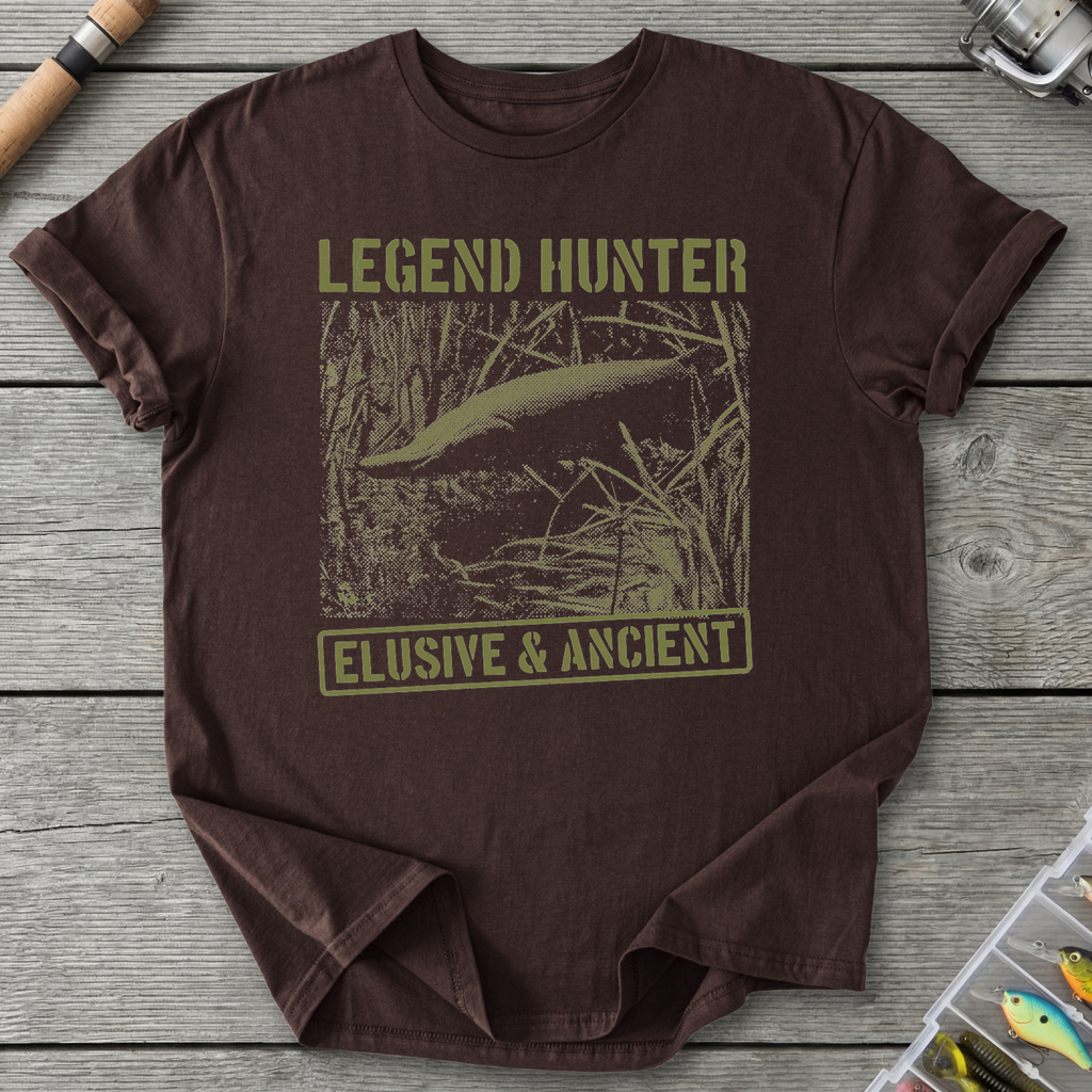 Legend Hunter Fishing T-Shirt — Dark Chocolate | River Giants Club