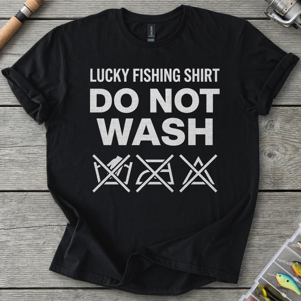 Lucky Fishing T-Shirt — Black | River Giants Club