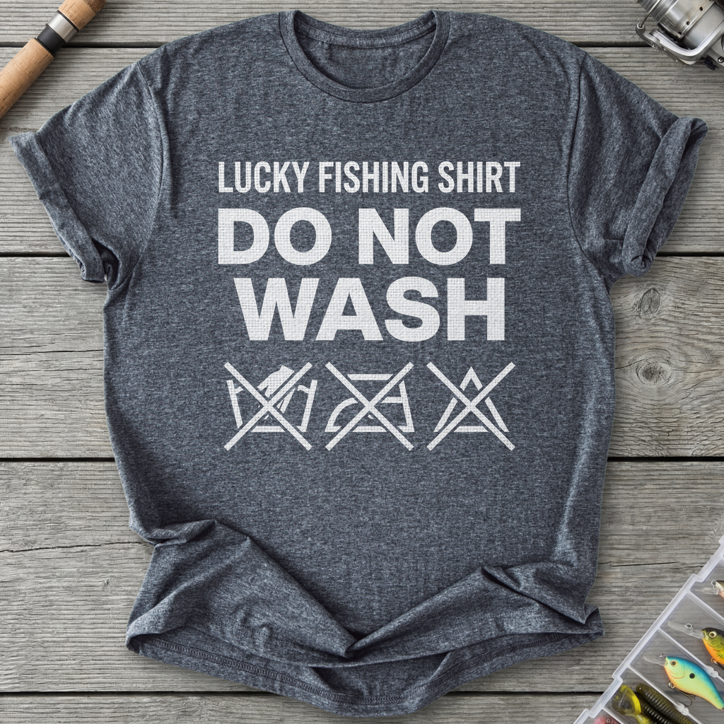 Lucky Fishing T-Shirt — Dark Heather | River Giants Club