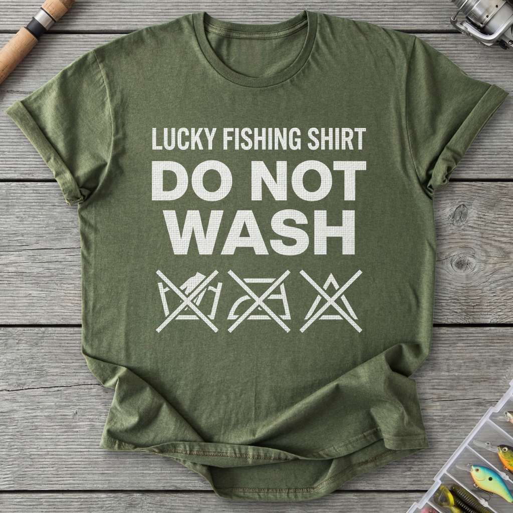 Lucky Fishing T-Shirt — Military Green | River Giants Club