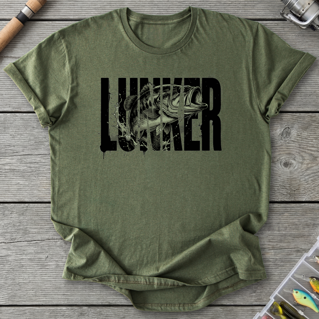 Lunker Fishing T-Shirt — Military Green | River Giants Club