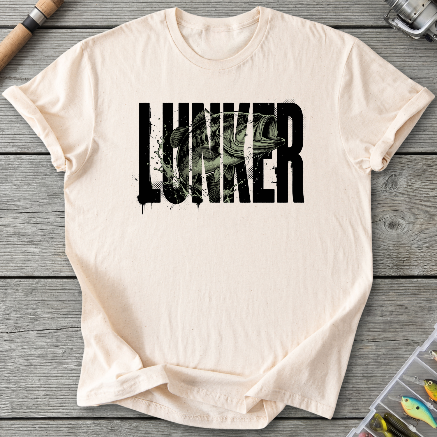 Lunker Fishing T-Shirt — Natural | River Giants Club