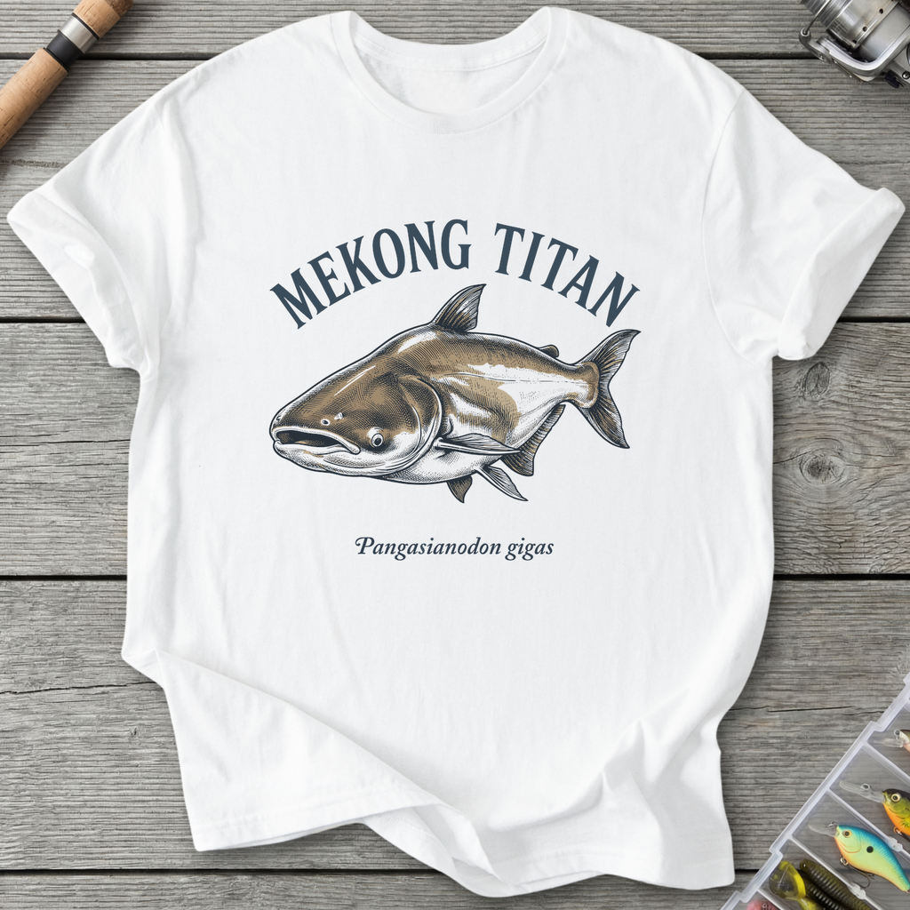Mekong Catfish T-Shirt — White | River Giants Club