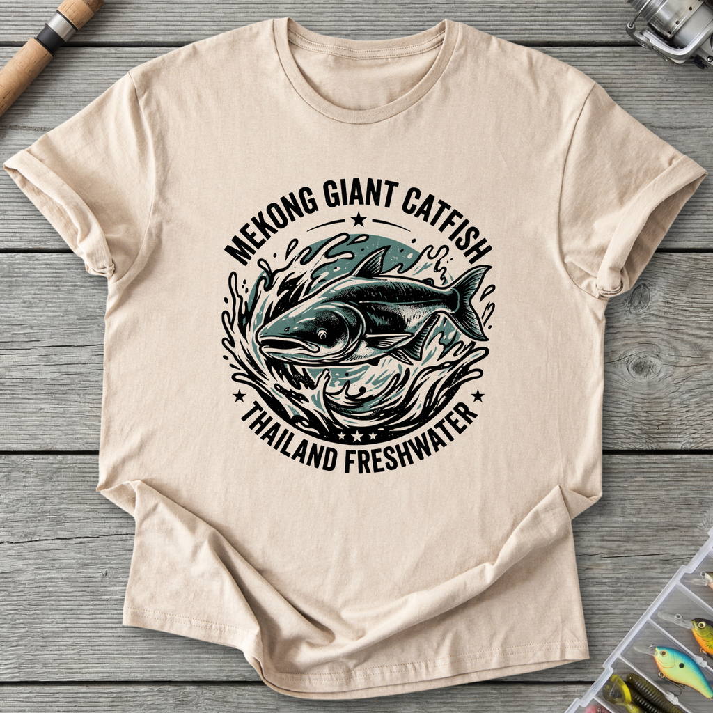 Mekong Giant Catfish T-Shirt — Sand | River Giants Club