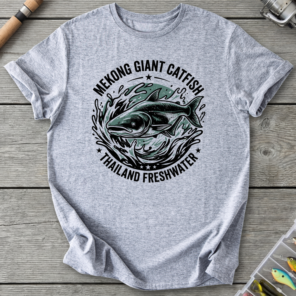 Mekong Giant Catfish T-Shirt — Sport Grey | River Giants Club