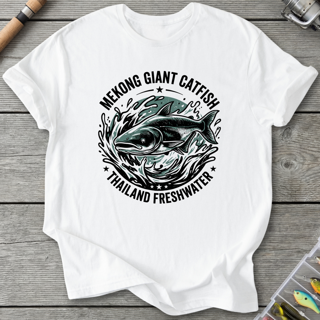 Mekong Giant Catfish T-Shirt — White | River Giants Club
