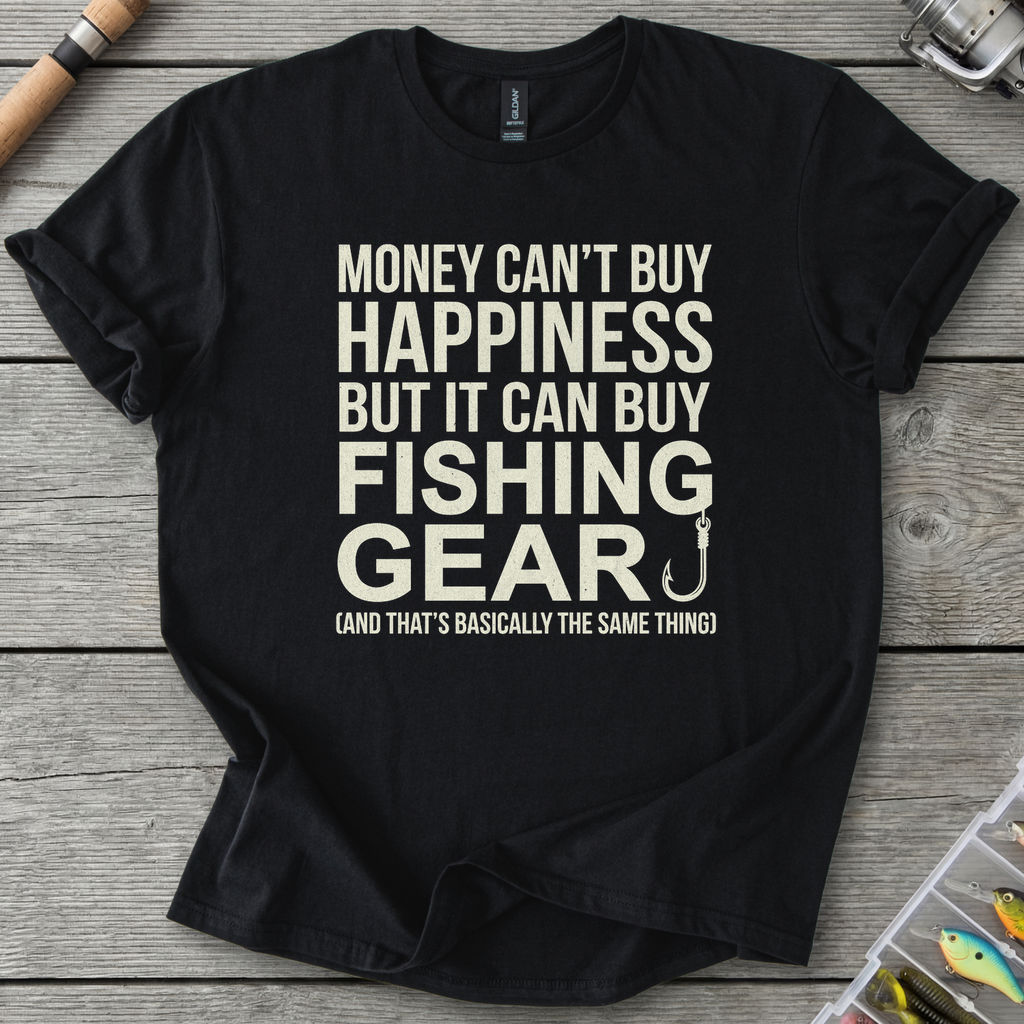 Money Buy Happiness T-Shirt — Black | River Giants Club