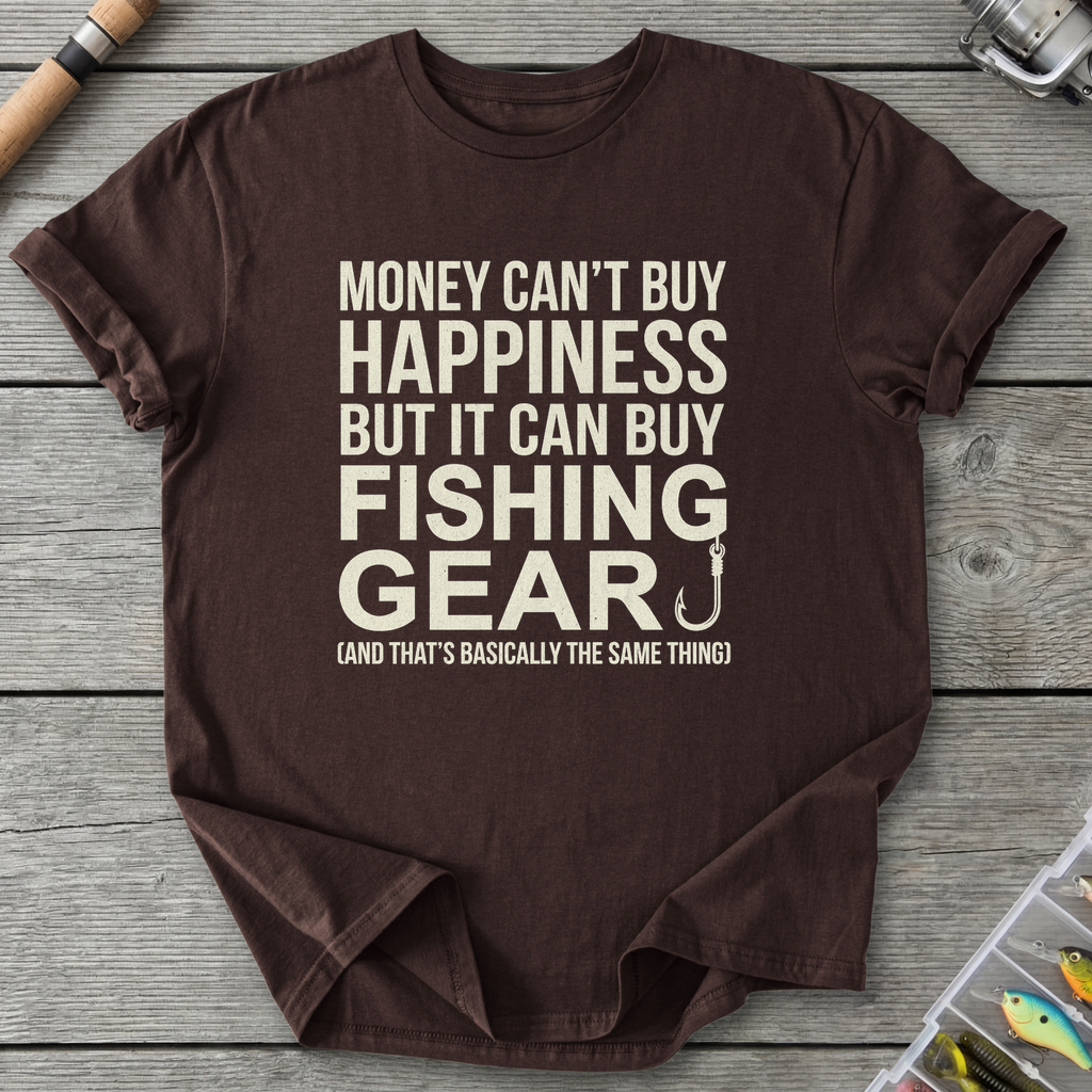 Money Buy Happiness T-Shirt — Dark Chocolate | River Giants Club