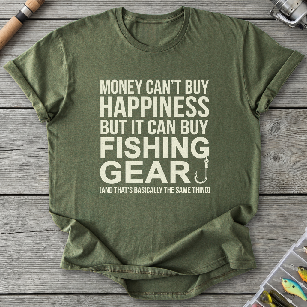 Money Buy Happiness T-Shirt — Military Green | River Giants Club