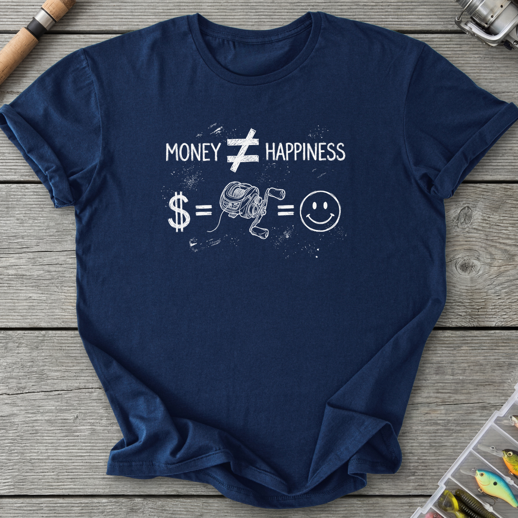 Money ≠ Happiness T-Shirt — Navy | River Giants Club