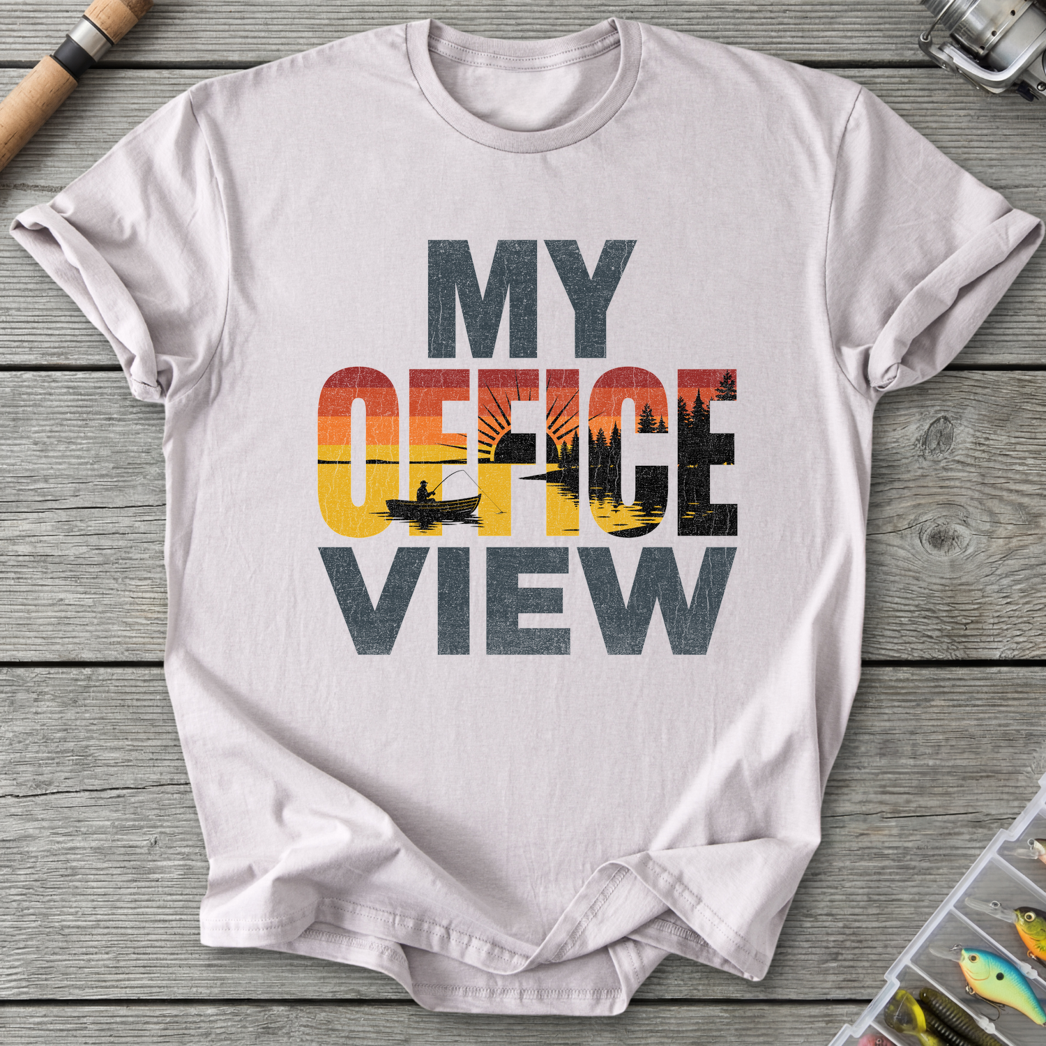 My Office View T-Shirt — Ice Grey | River Giants Club