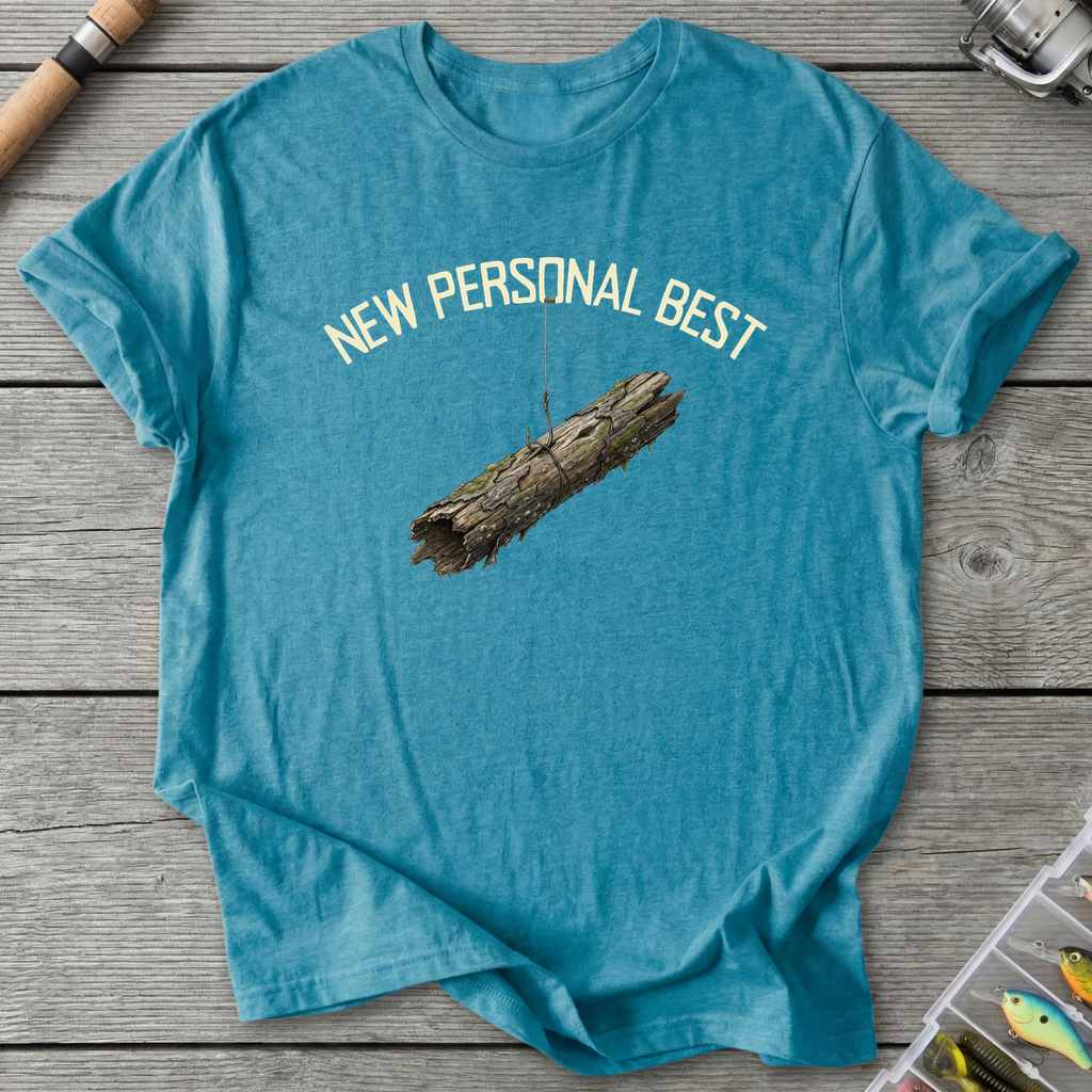 New Personal Best T-Shirt — Heather Galapagos Blue | River Giants Club