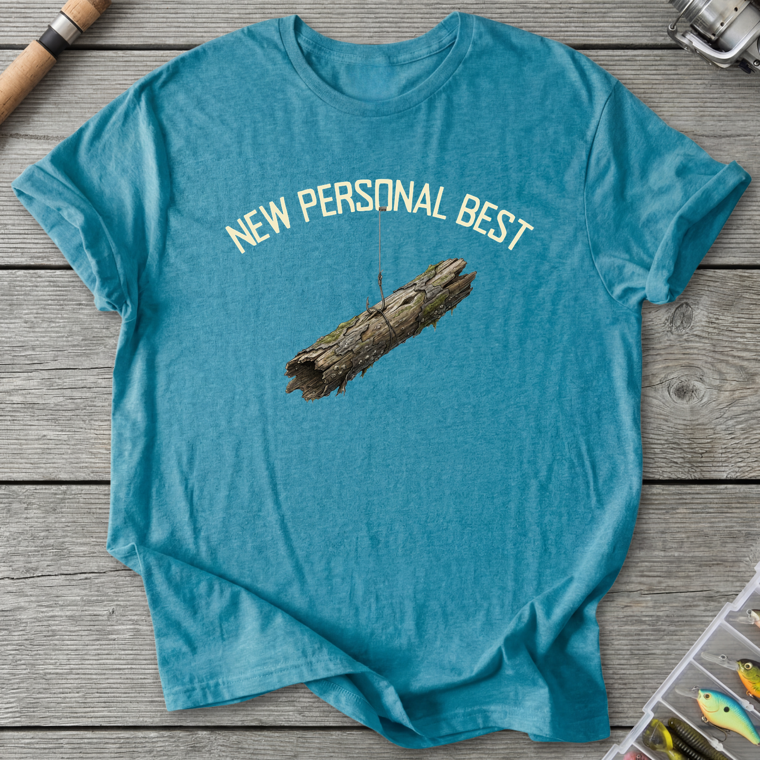 New Personal Best T-Shirt — Heather Galapagos Blue | River Giants Club