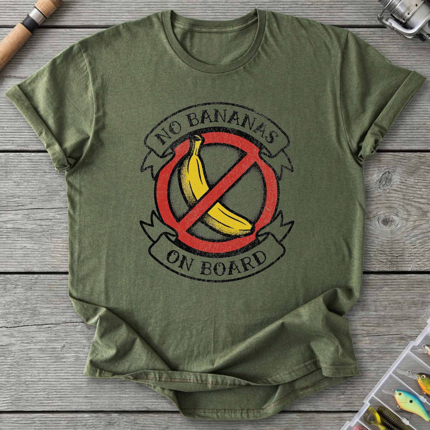 No Bananas Onboard T-Shirt — Military Green | River Giants Club