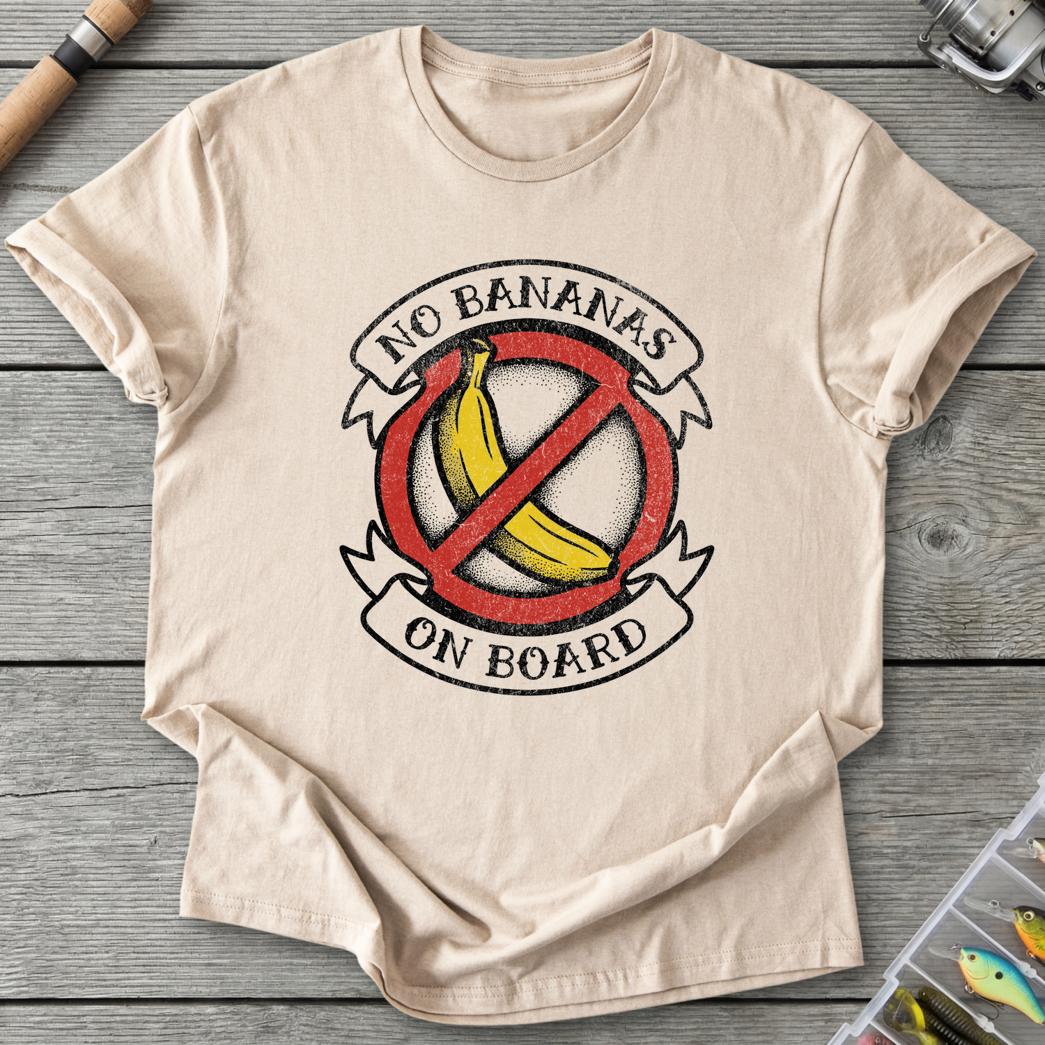 No Bananas Onboard T-Shirt — Sand | River Giants Club