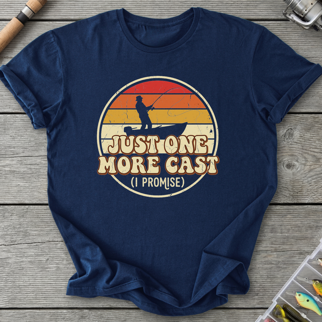 One More Cast I Promise T-Shirt — Navy | River Giants Club