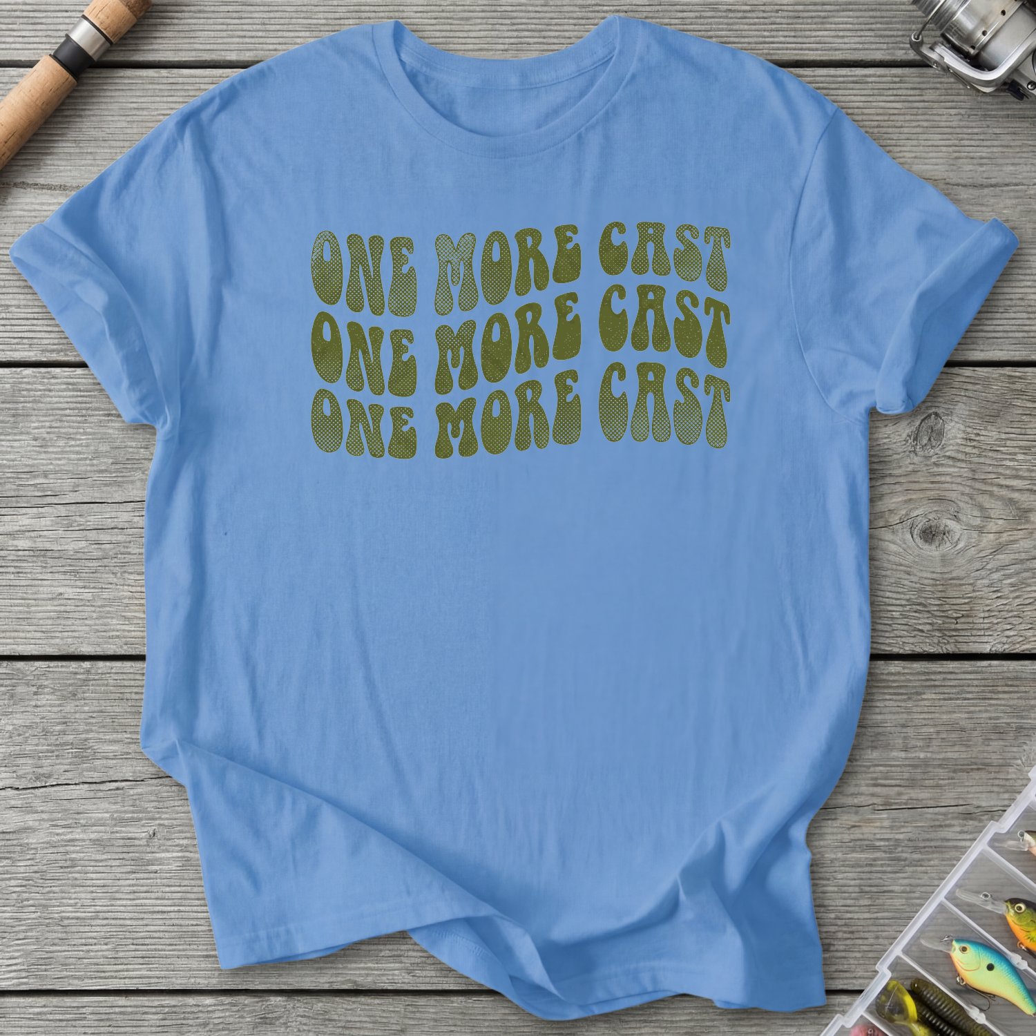One More Cast T-Shirt — Carolina Blue | River Giants Club