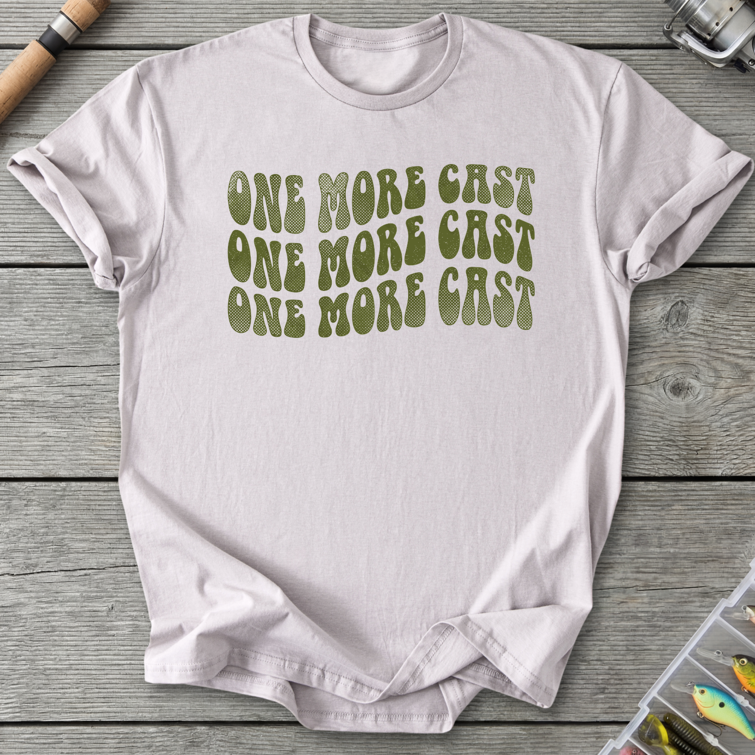 One More Cast T-Shirt — Ice Grey | River Giants Club