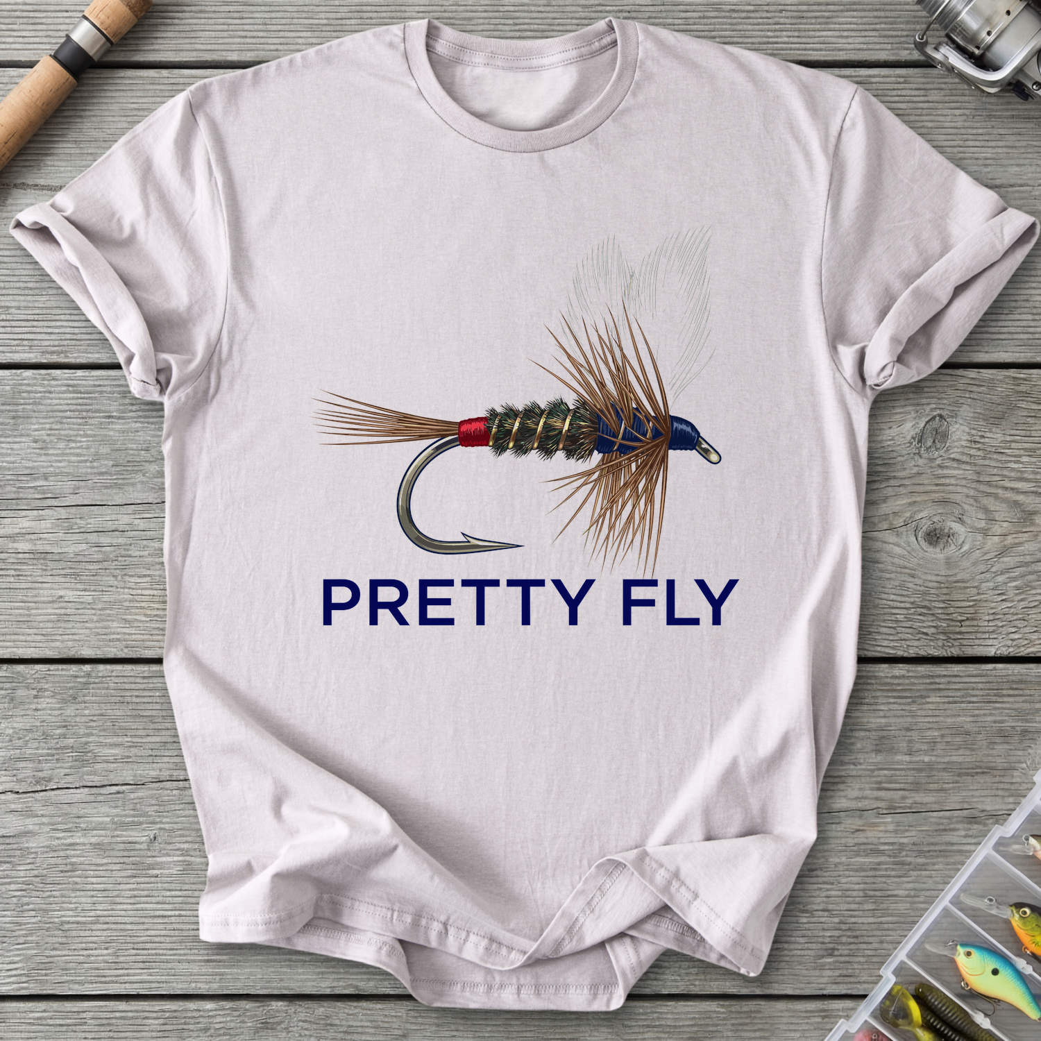 Pretty Fly Fishing T-Shirt — Ice Grey | River Giants Club