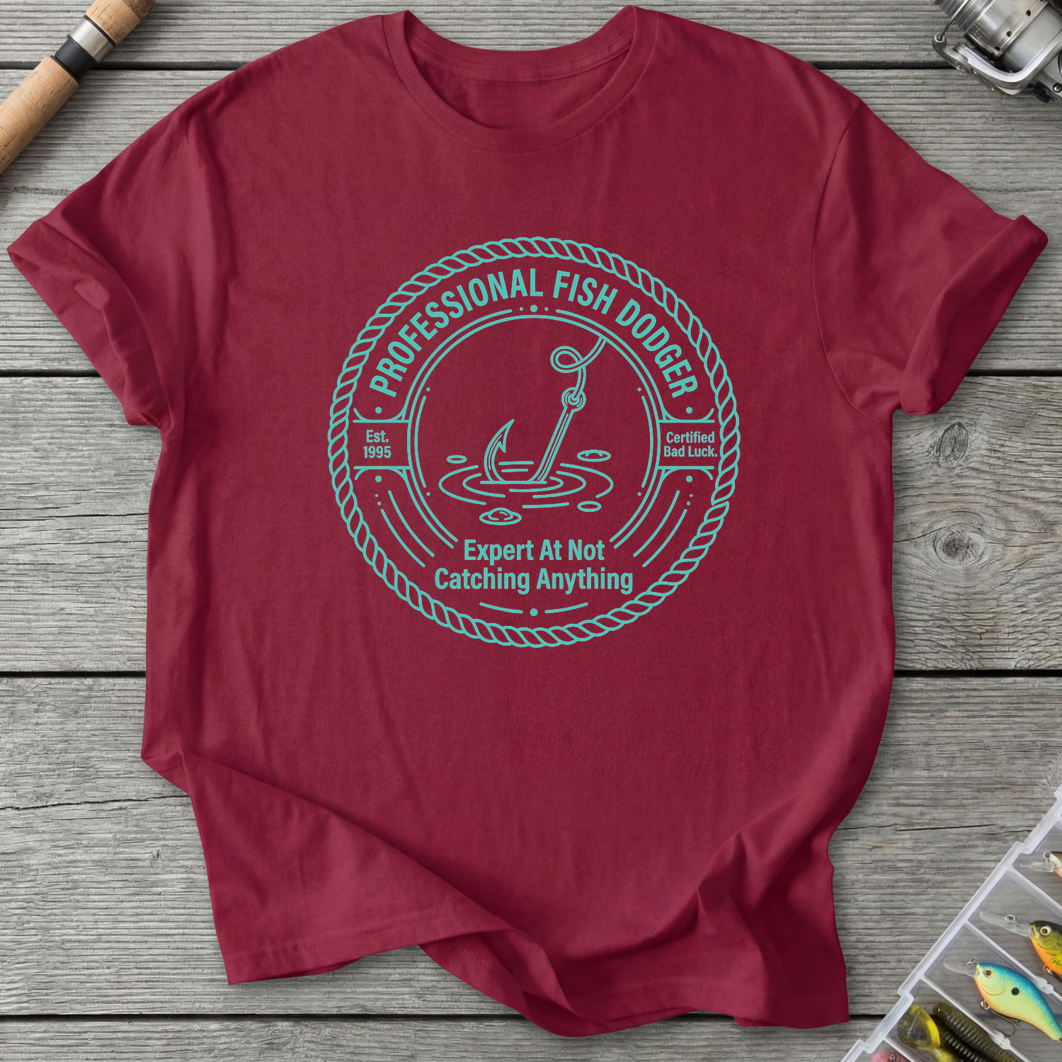 Professional Fish Dodger T-Shirt — Cardinal Red | River Giants Club