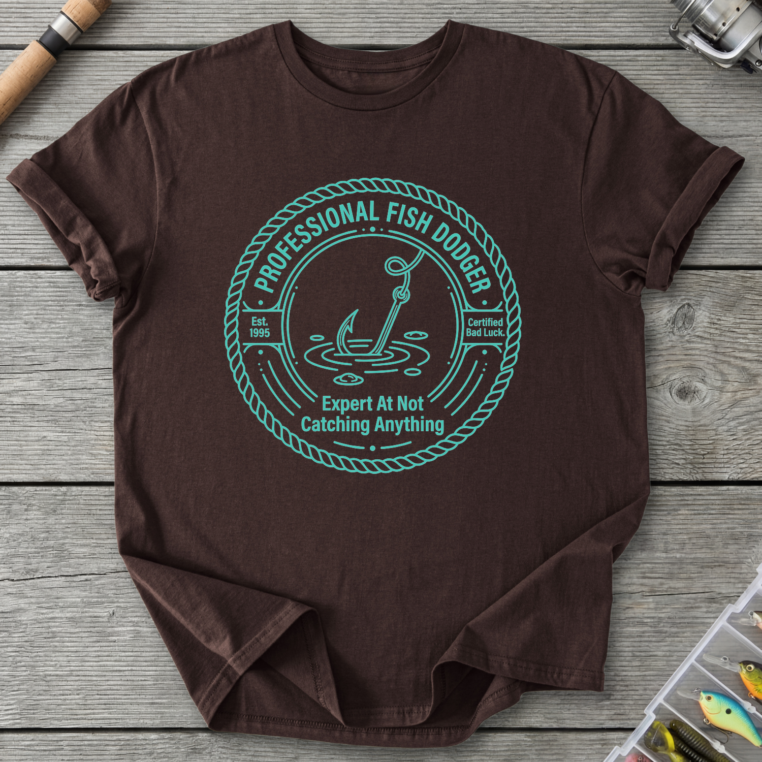 Professional Fish Dodger T-Shirt — Dark Chocolate | River Giants Club
