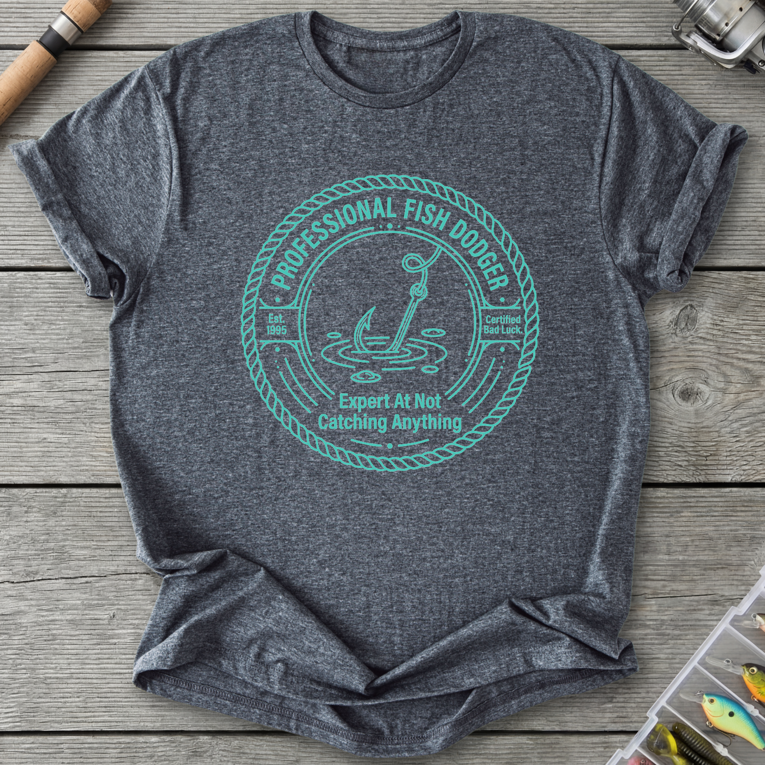 Professional Fish Dodger T-Shirt — Dark Heather | River Giants Club