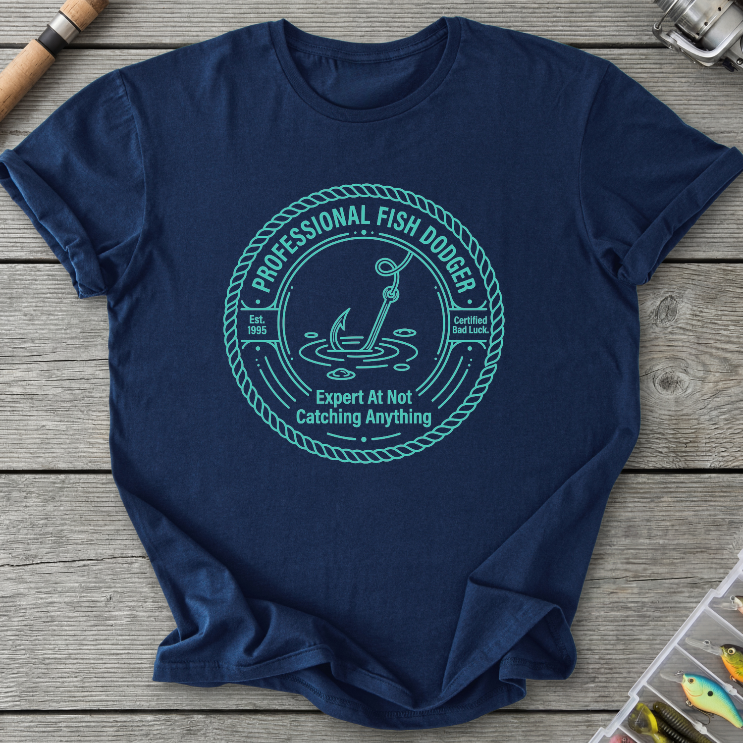 Professional Fish Dodger T-Shirt — Navy | River Giants Club