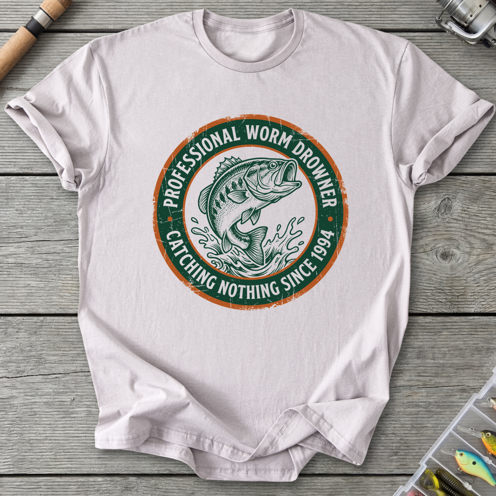 Professional Worm Drowner T-Shirt — Ice Grey | River Giants Club