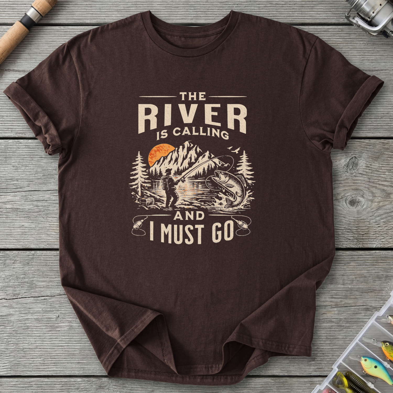 River Is Calling T-Shirt — Dark Chocolate | River Giants Club